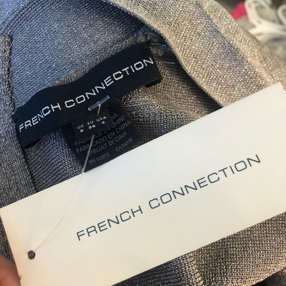 NWT - French Connection Silver Bandage Dress - Picture 4 of 5